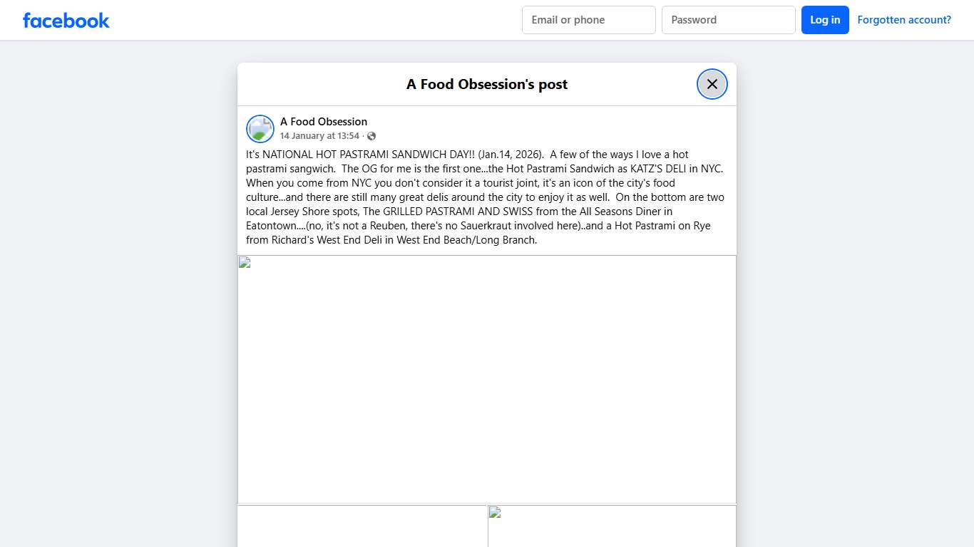 It's NATIONAL HOT PASTRAMI SANDWICH... - A Food Obsession Facebook